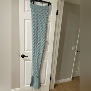 Kensie Light Blue Knit Blanket